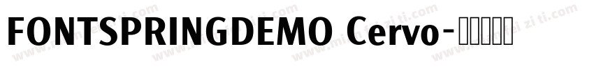 FONTSPRINGDEMO Cervo字体转换